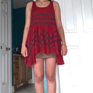 free people red polka dot dress